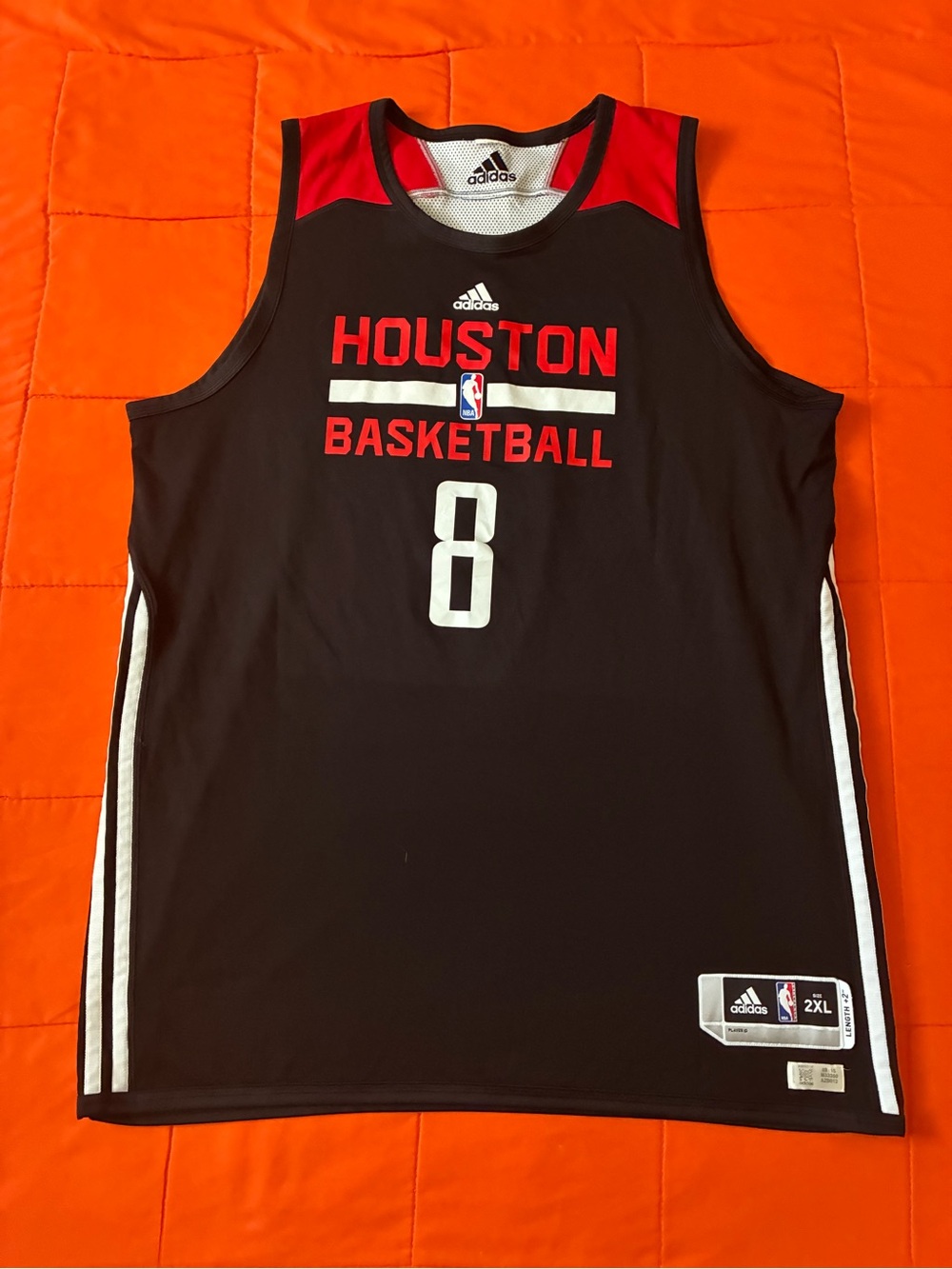 Houston Rockets Jersey Mens 2XL Adidas Beasley #8 NBA Reversible League Game